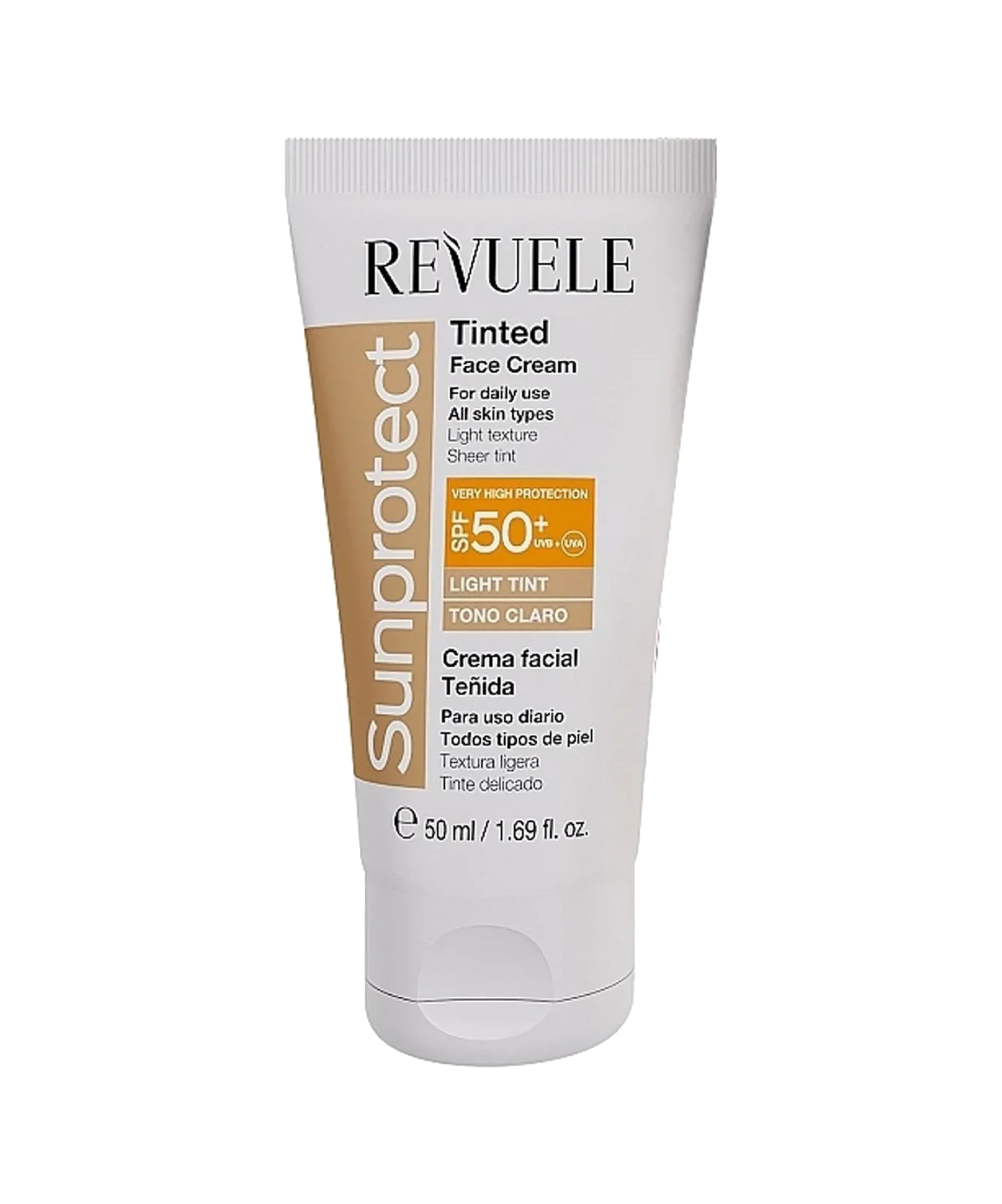 ضد آفتاب انواع پوست ریول رنگ گلدن تینت spf 50