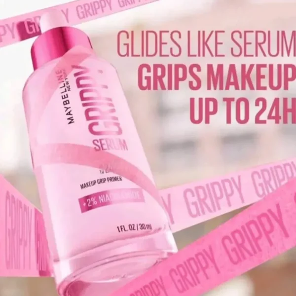 پرایمر سرمی Maybelline GRIPPY SERUM حاوی ۲٪ نیاسینامید - تصویر 2