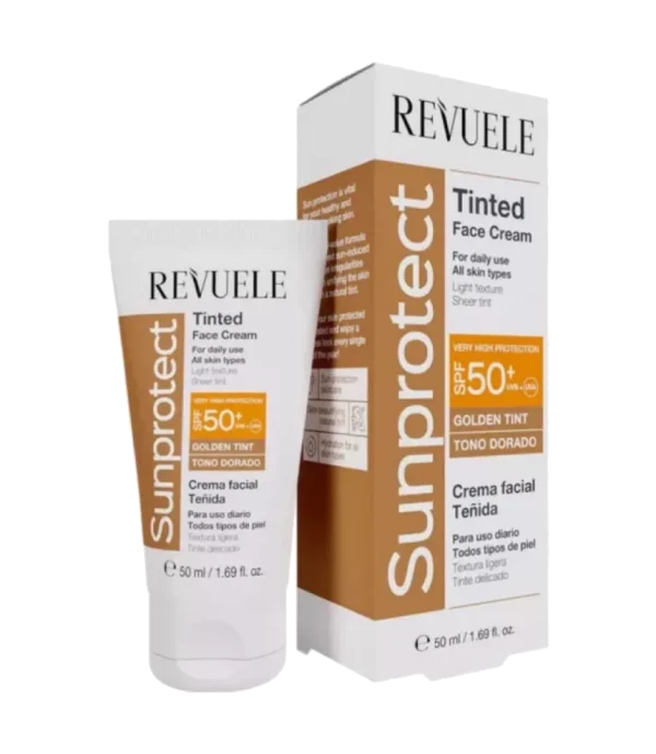 ضد آفتاب انواع پوست ریول رنگ گلدن تینت spf 50